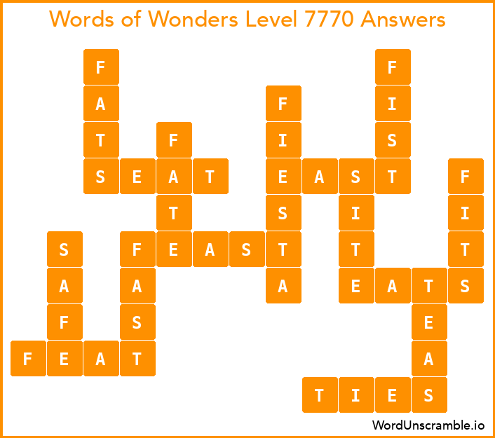 Words of Wonders Level 7770 Answers