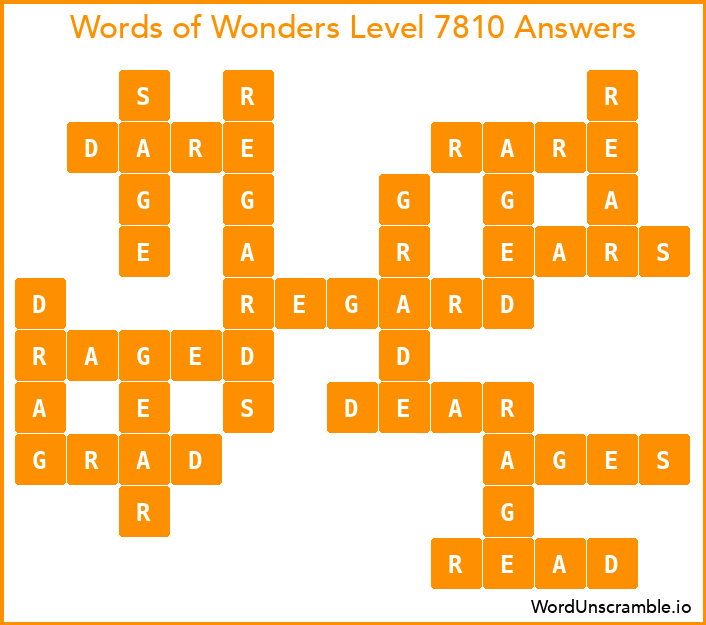 Words of Wonders Level 7810 Answers