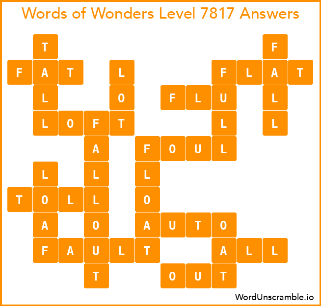 Words of Wonders Level 7817 Answers