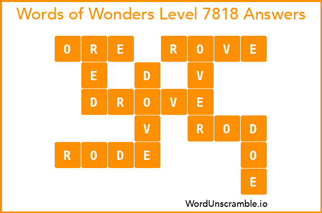 Words of Wonders Level 7818 Answers