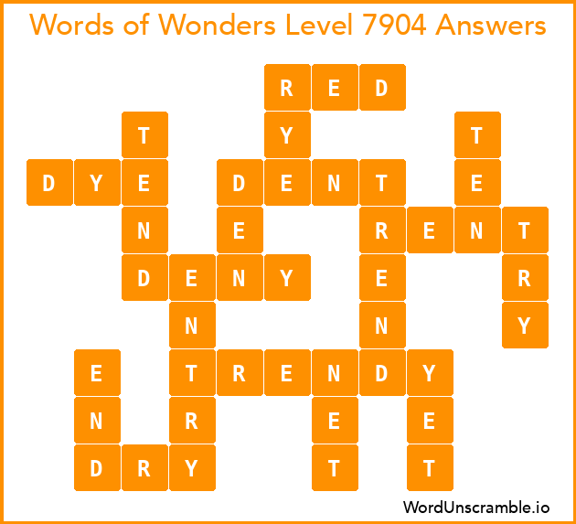 Words of Wonders Level 7904 Answers