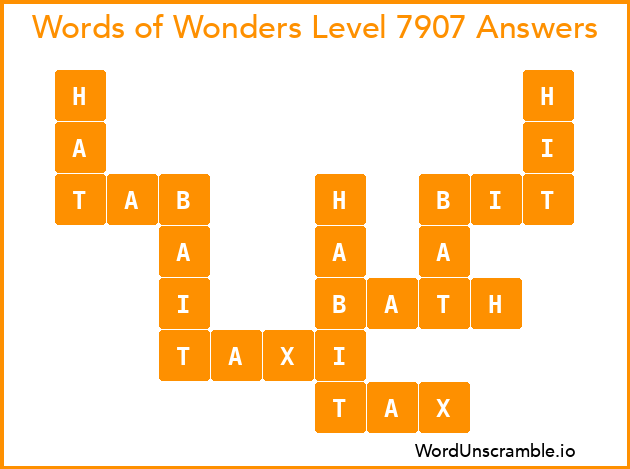 Words of Wonders Level 7907 Answers