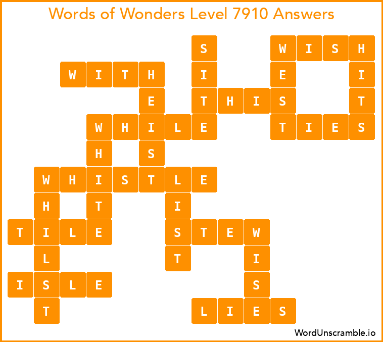 Words of Wonders Level 7910 Answers