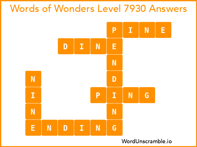 Words of Wonders Level 7930 Answers