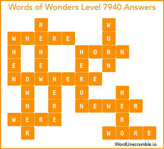 Words of Wonders Level 7940 Answers