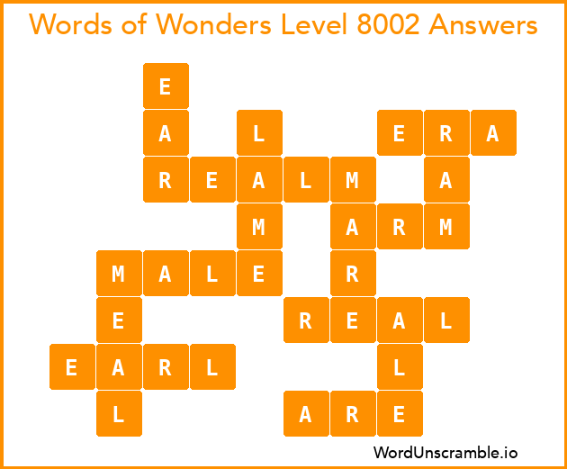 Words of Wonders Level 8002 Answers