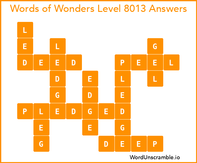 Words of Wonders Level 8013 Answers