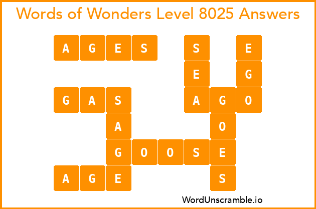 Words of Wonders Level 8025 Answers