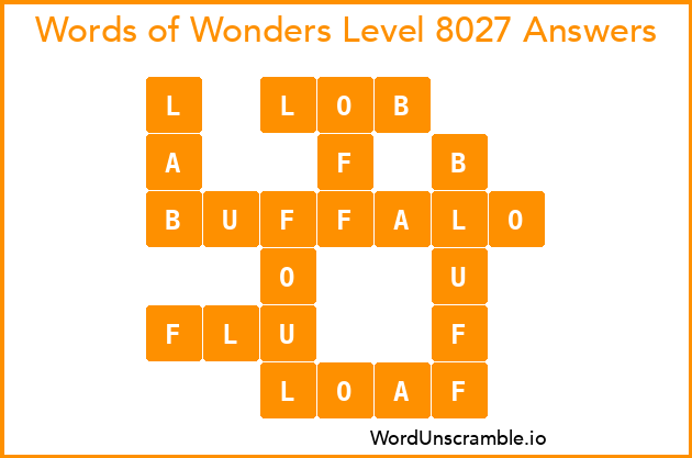 Words of Wonders Level 8027 Answers