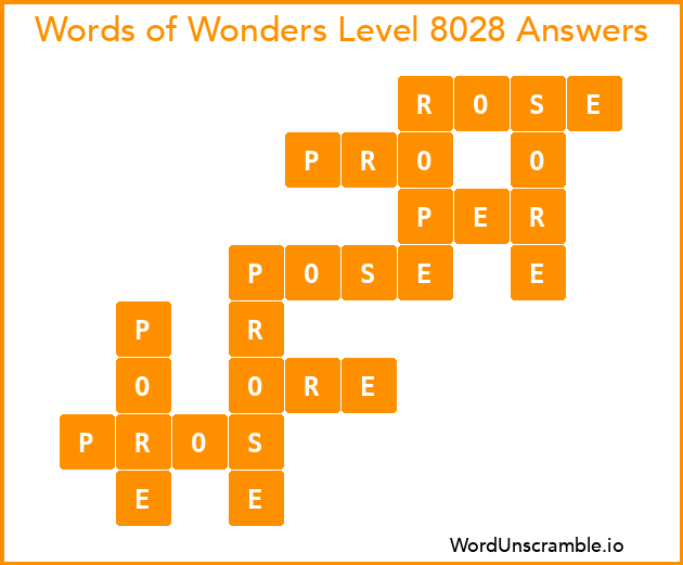 Words of Wonders Level 8028 Answers