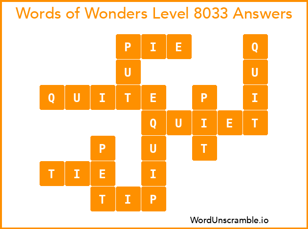 Words of Wonders Level 8033 Answers