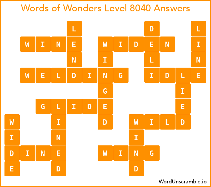 Words of Wonders Level 8040 Answers