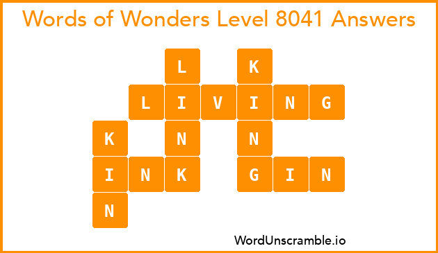 Words of Wonders Level 8041 Answers