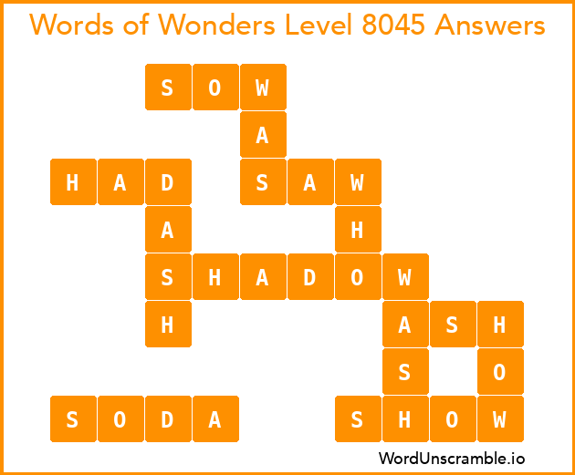 Words of Wonders Level 8045 Answers