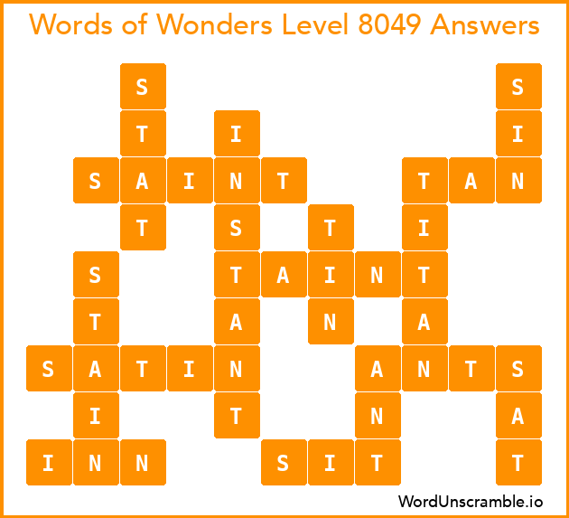 Words of Wonders Level 8049 Answers