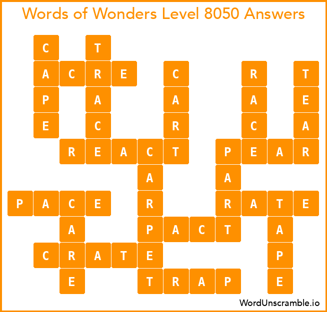 Words of Wonders Level 8050 Answers