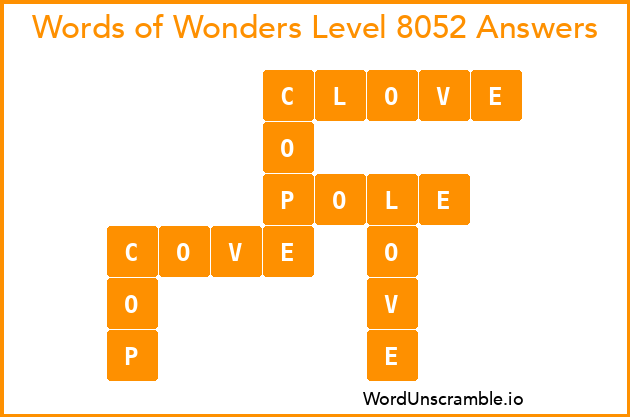 Words of Wonders Level 8052 Answers