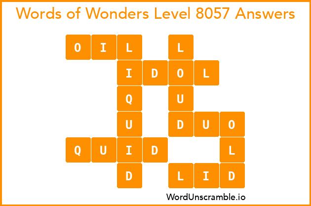 Words of Wonders Level 8057 Answers