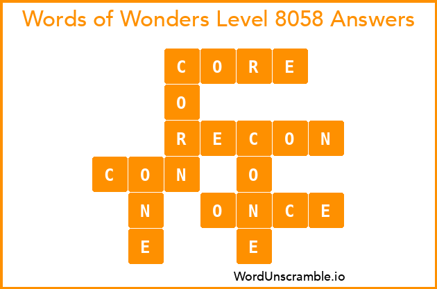 Words of Wonders Level 8058 Answers