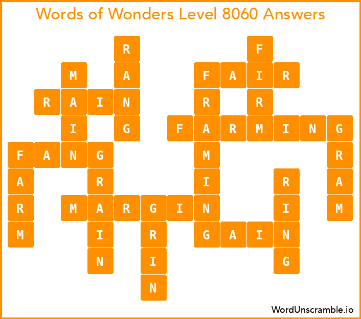 Words of Wonders Level 8060 Answers