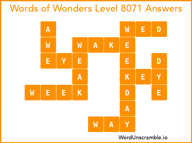 Words of Wonders Level 8071 Answers