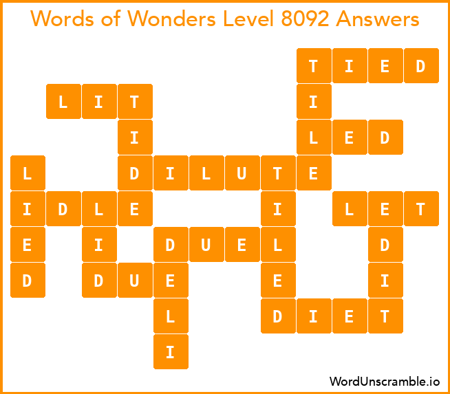 Words of Wonders Level 8092 Answers