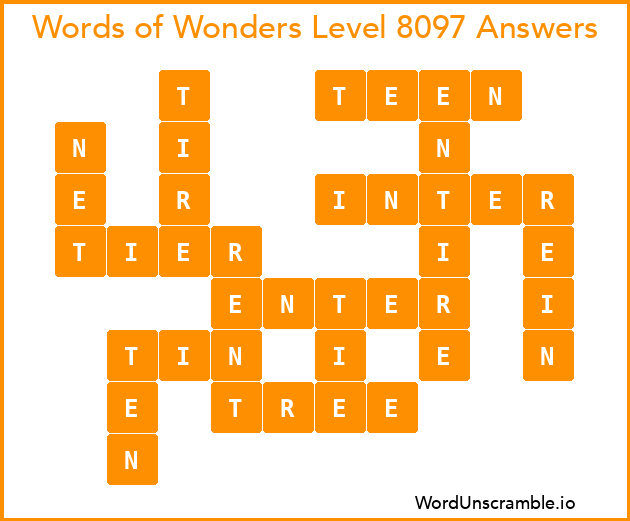 Words of Wonders Level 8097 Answers