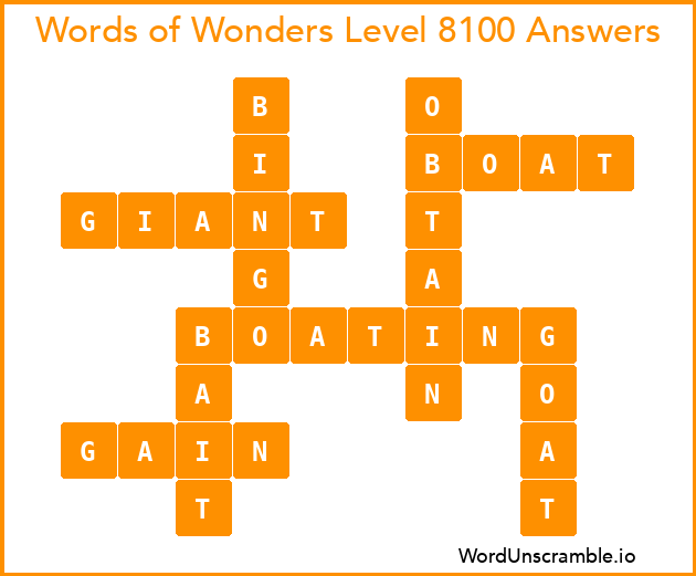 Words of Wonders Level 8100 Answers