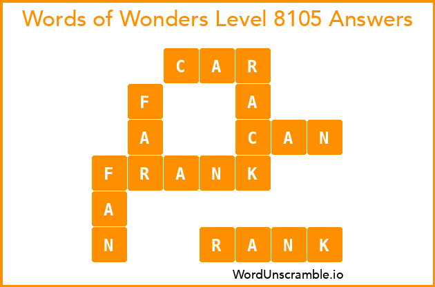 Words of Wonders Level 8105 Answers
