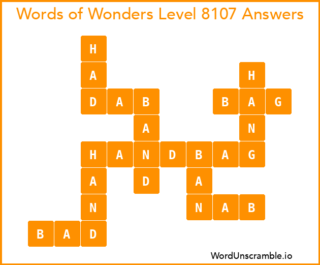 Words of Wonders Level 8107 Answers