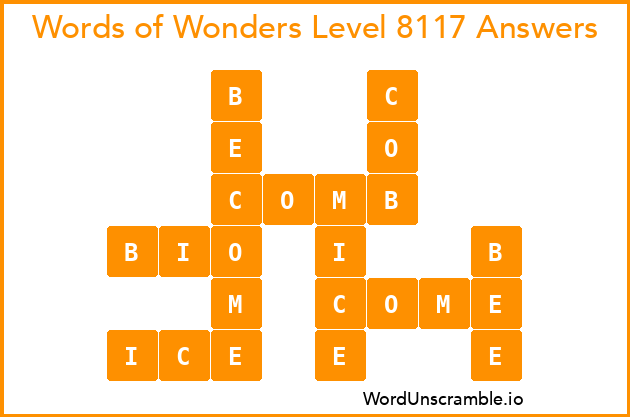 Words of Wonders Level 8117 Answers