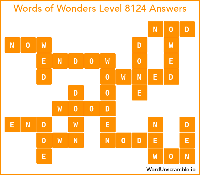 Words of Wonders Level 8124 Answers