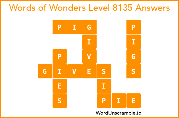 Words of Wonders Level 8135 Answers