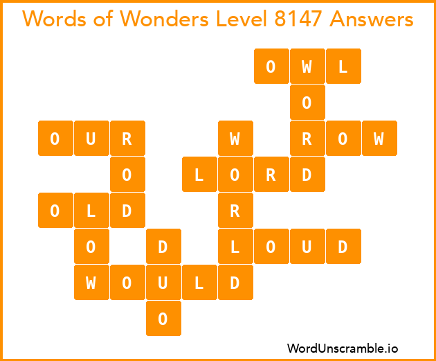 Words of Wonders Level 8147 Answers