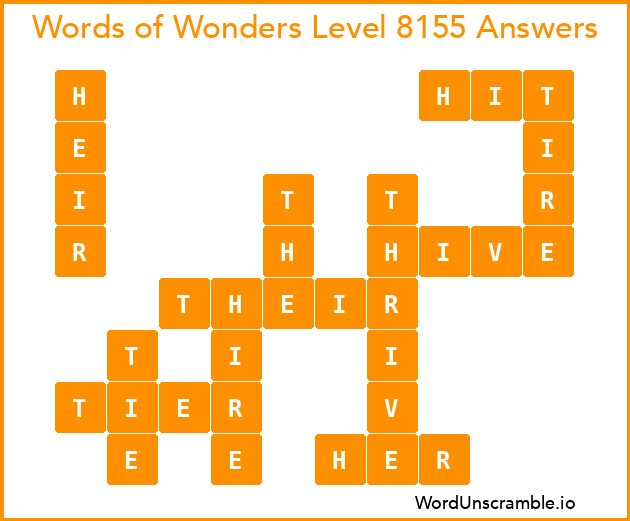 Words of Wonders Level 8155 Answers