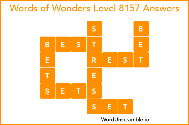 Words of Wonders Level 8157 Answers