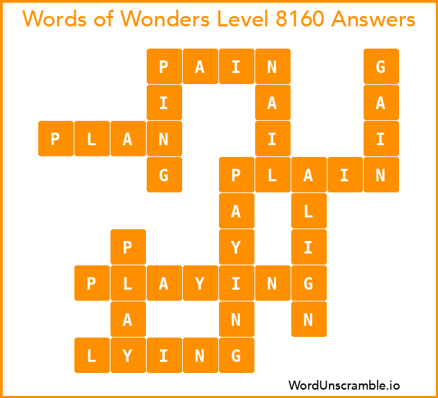 Words of Wonders Level 8160 Answers