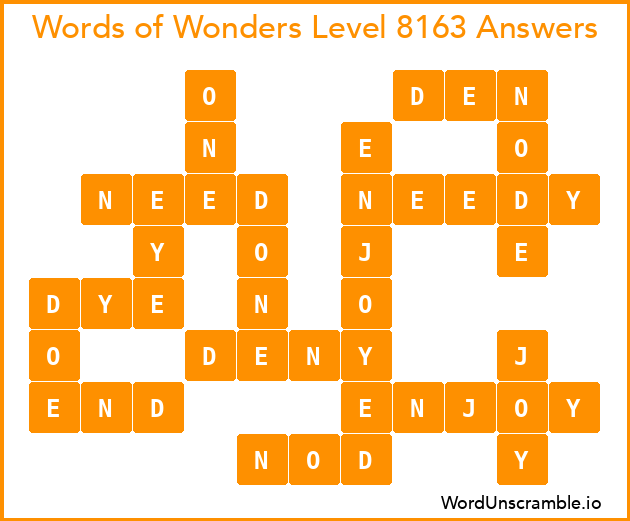 Words of Wonders Level 8163 Answers