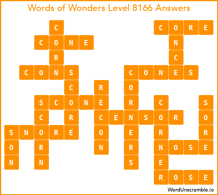 Words of Wonders Level 8166 Answers