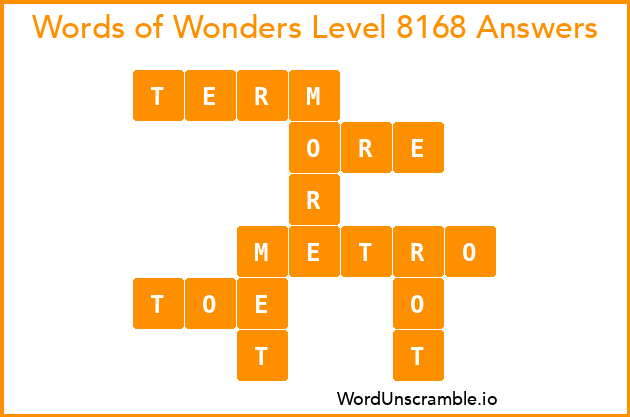 Words of Wonders Level 8168 Answers