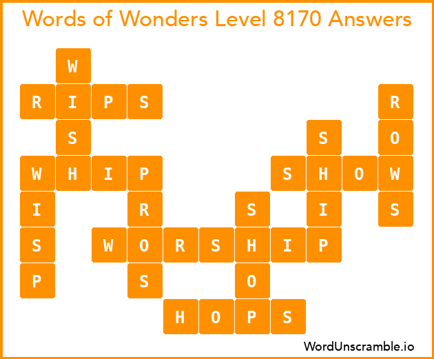 Words of Wonders Level 8170 Answers