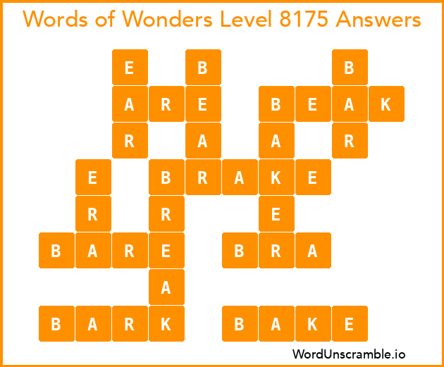 Words of Wonders Level 8175 Answers