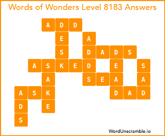 Words of Wonders Level 8183 Answers