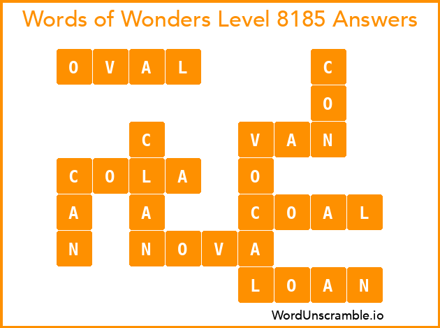 Words of Wonders Level 8185 Answers