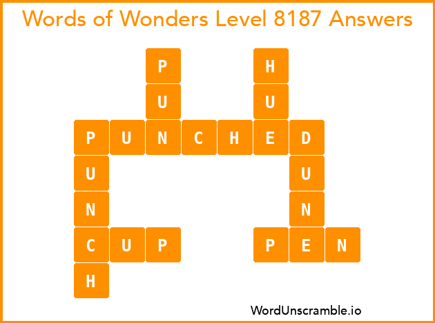 Words of Wonders Level 8187 Answers