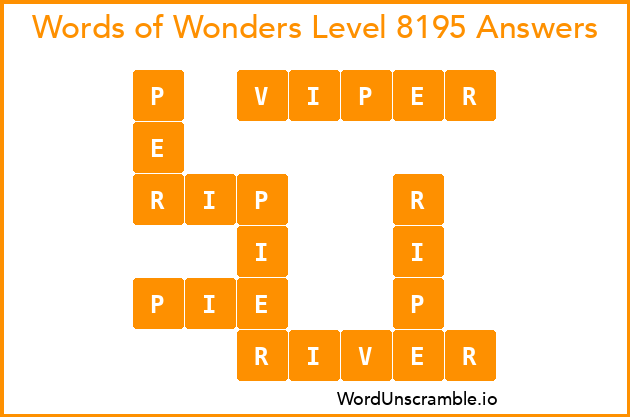 Words of Wonders Level 8195 Answers