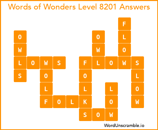 Words of Wonders Level 8201 Answers