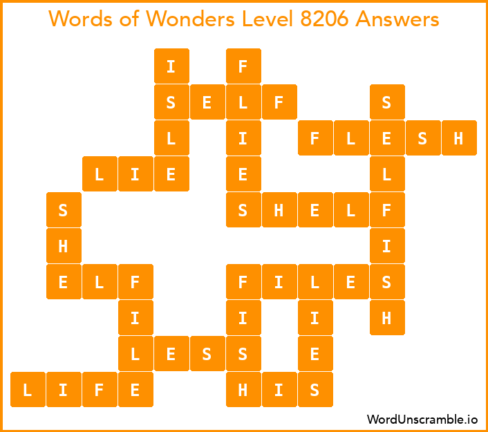 Words of Wonders Level 8206 Answers