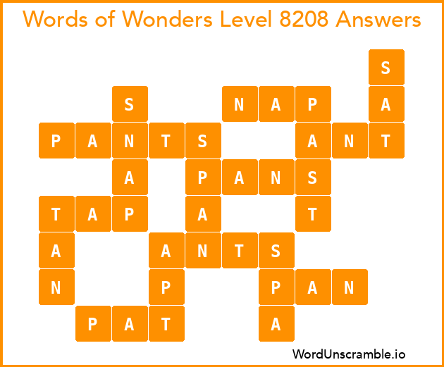 Words of Wonders Level 8208 Answers