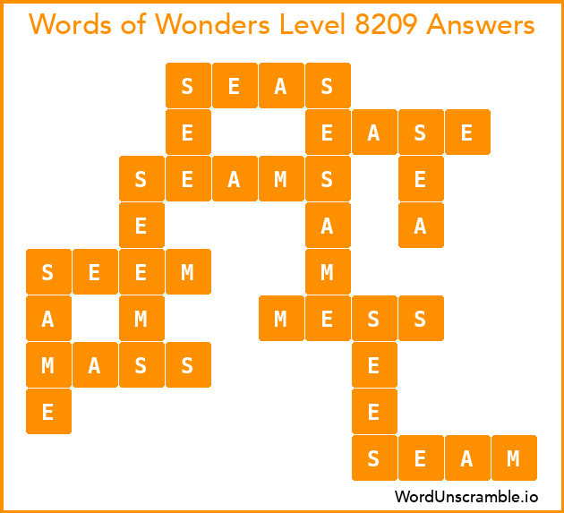 Words of Wonders Level 8209 Answers